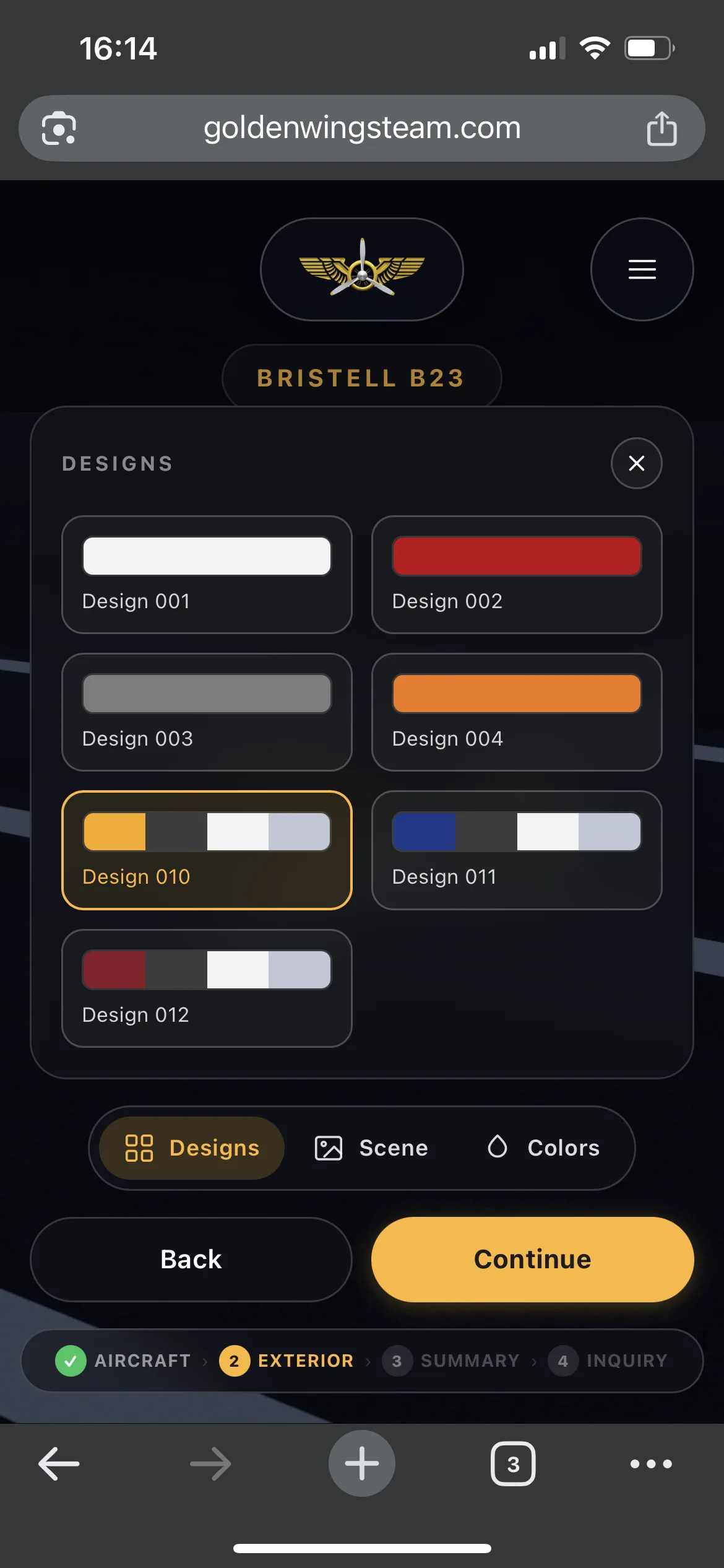 Golden Wings mobile, finished and live