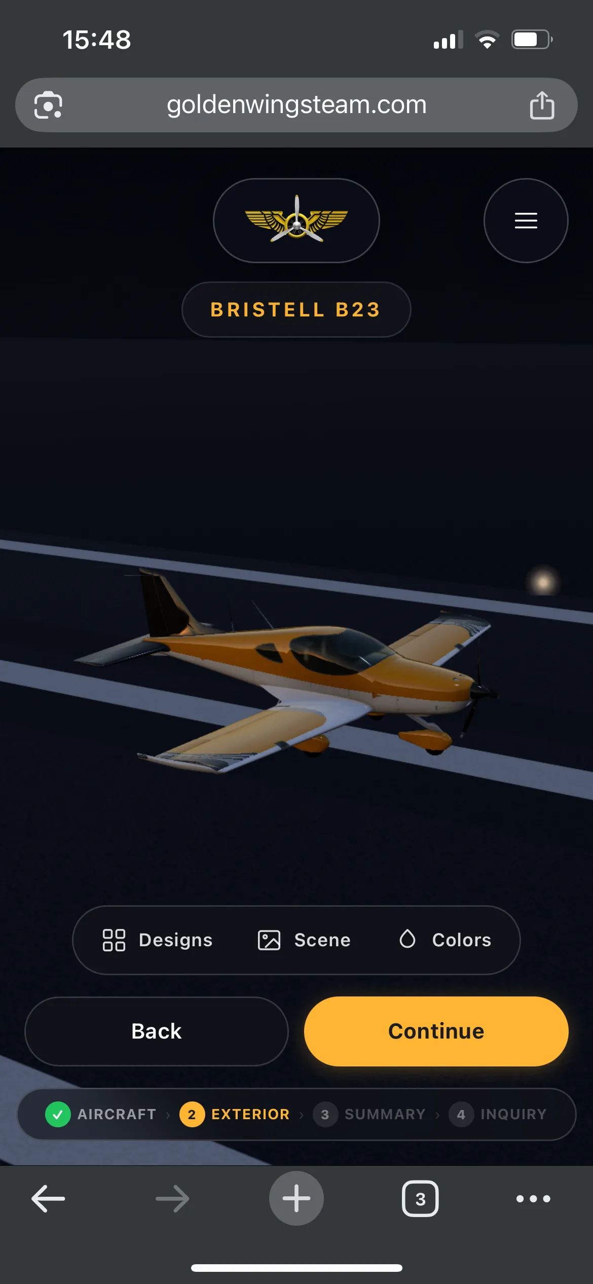 Golden Wings mobile, finished and live