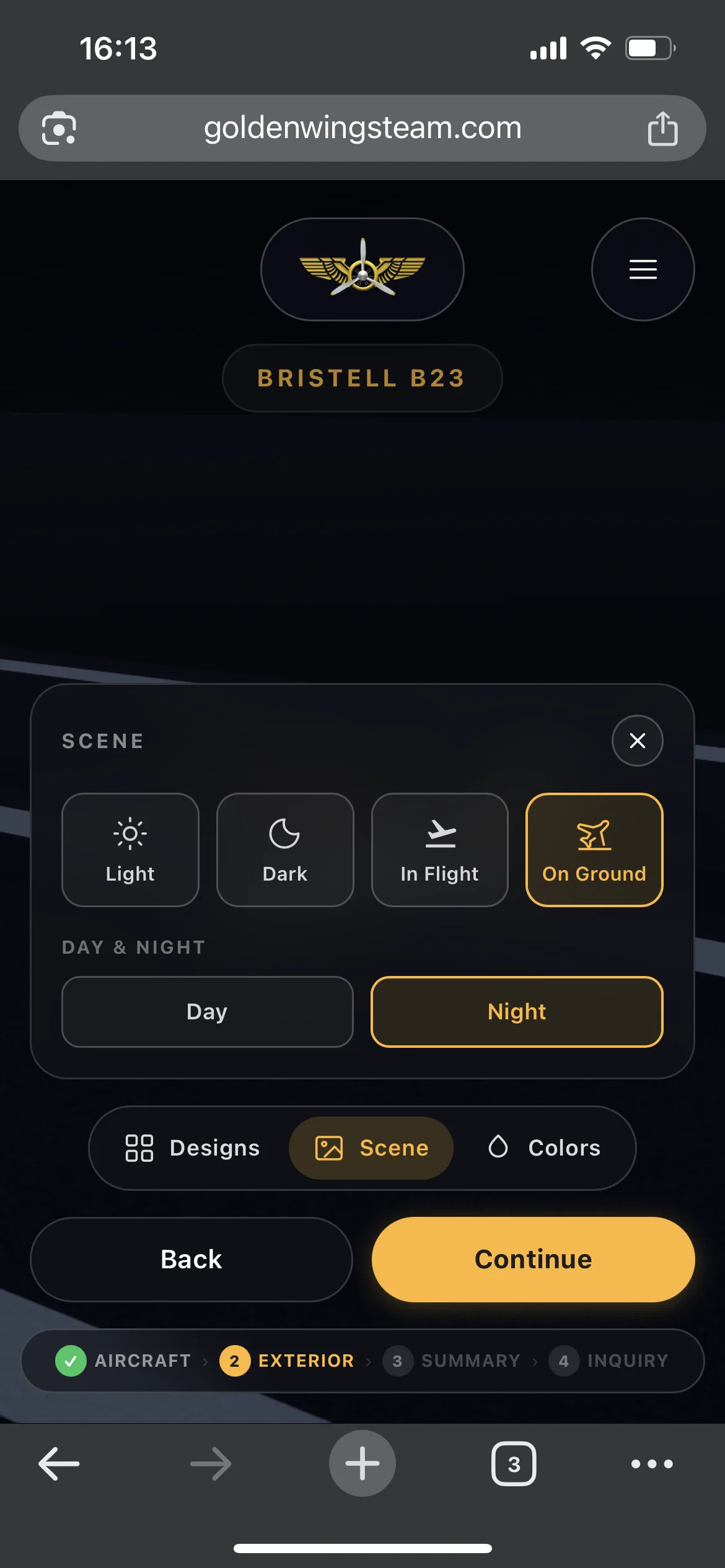 Golden Wings mobile, finished and live