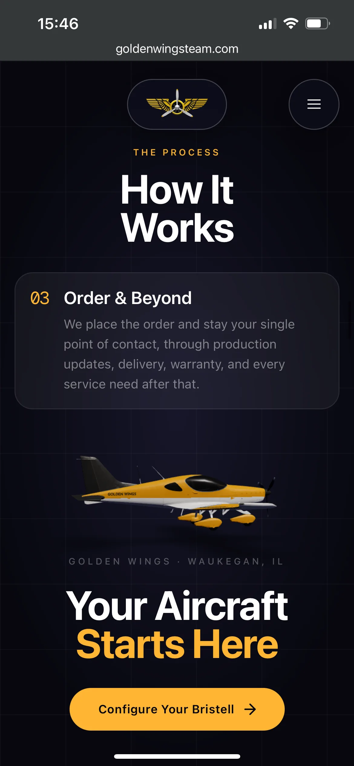 Golden Wings mobile, finished and live